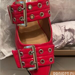 Red Buckle Women's Shoes